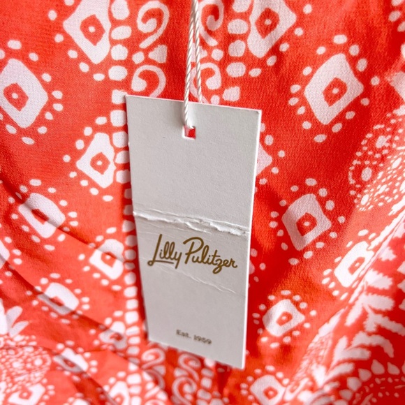 NWT Lilly Pulitzer Joannah 100% Silk Top Chain Shoulder Straps - Picture 3 of 10